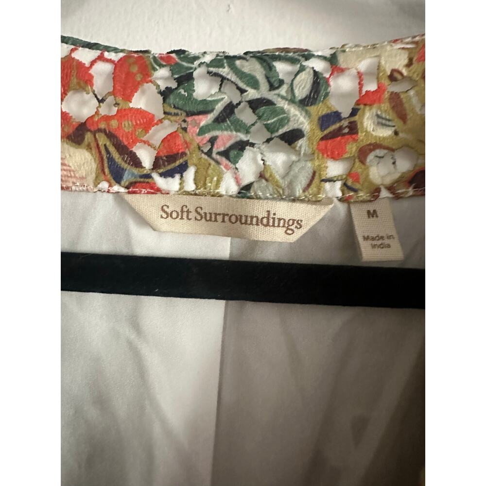 SOFT SURROUNDINGS Ariege Jacket Floral Peplum Lace Romantic Cottagecore - Sz M - Picture 4 of 7